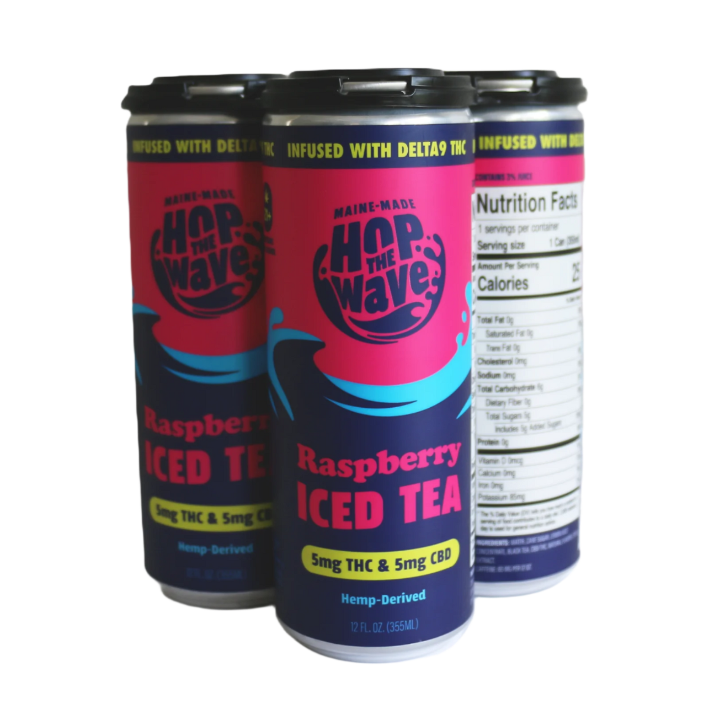 5mg THC & 5mg of CBD Δ9 Raspberry Iced Tea
